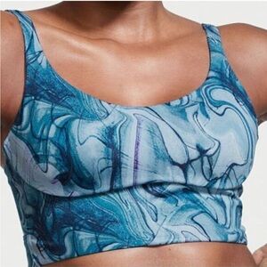 Victoria’s Secret Allegro Medium Impact Blue Swirl Print 34D